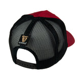 Guinness Trucker Red and Black Rubber Harp Hat