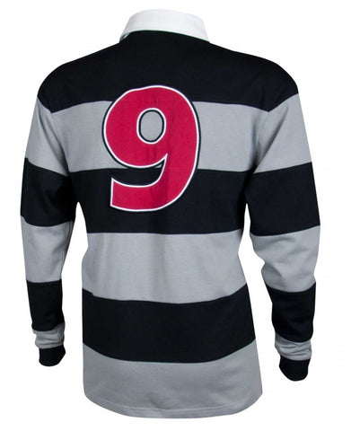 Guinness® Grey and Black Striped Rugby Jersey