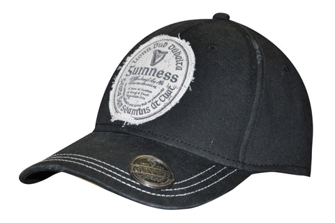 Guinness Black Gaelic Label Opener Hat