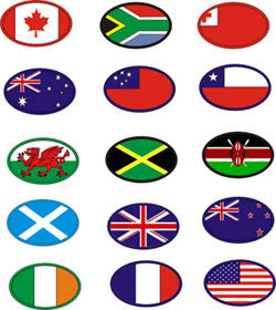 Rugby Patches ( International Flag )