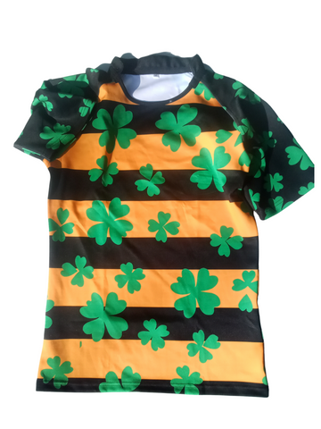 St Patrick's Striped Shamrock Performance Jersey