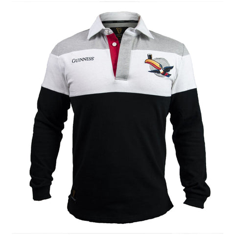 GUINNESS Black, White & Grey Toucan Rugby Jersey