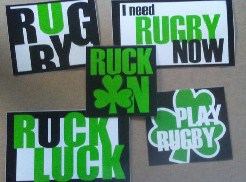 Irish / Lucky Rugby Stickers