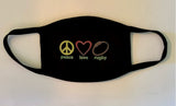 Peace Love Rugby Mask