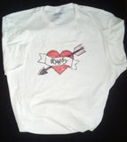 Heart Tattoo Rugby/Dad/Mom Tshirt