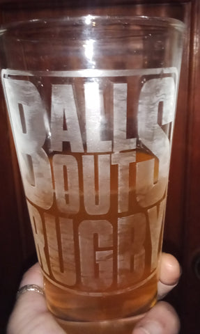 BallsOutRugby Pint Glass !