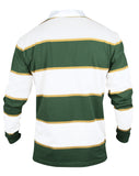 Green and White classic striped Rugby Jersey