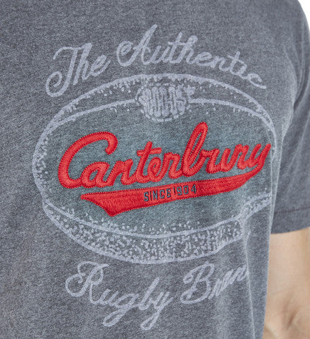 Canterbury Authentic Rugby Ball Tee Charcoal Marle – BallsOutRugby