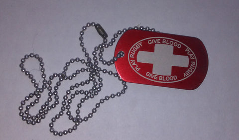 GIVE BLOOD DOG TAG