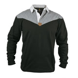 Guinness® Heritage Charcoal Grey and Black Long Sleeve Rugby Jersey