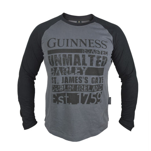 GUINNESS Black Raglan Long Slv T