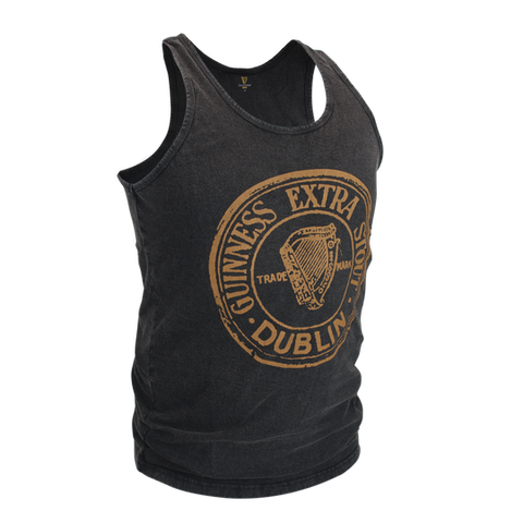 Black Washed Extra Stout Vest Top