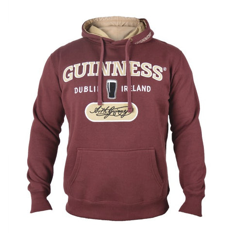 Guinness Signature Burgundy Hooded Sweatshirt