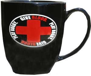 Give Blood Play Rugby Mug