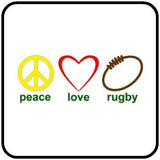 Peace Love Rugby Embroidered T
