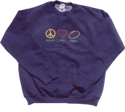 Peace Love Rugby Sweatshirt & Hoodie